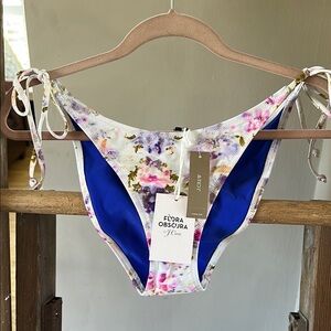 Flora Obscura X J.Crew high-rise bikini bottom in kaleidoscope floral MEDIUM NEW